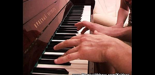  Boring Piano Lessons Lead To MILF Fucking